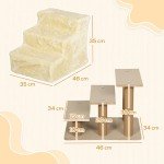 Portable Three-Step Dog Stairs with Washable Cover