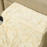Portable Three-Step Dog Stairs with Washable Cover