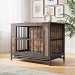 Heavy Duty Wooden Dog Crate End Table