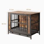 Heavy Duty Wooden Dog Crate End Table