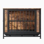 Heavy Duty Wooden Dog Crate End Table