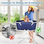 Portable Raised Dog Bathtub with Shower Stand
