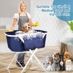 Portable Raised Dog Bathtub with Shower Stand