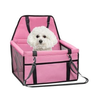 Portable Foldable Dog Car Seat - Pink