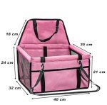 Portable Foldable Dog Car Seat - Pink