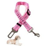 Adjustable Dog Car Seat Belt - Pink Safety Harness
