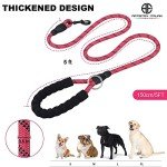 Reflective 5 FT Dog Leash with Padded Handle