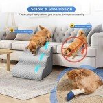 3-Step Non-Slip Dog Stairs with Plush Cover