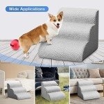 3-Step Non-Slip Dog Stairs with Plush Cover