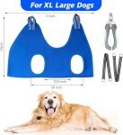 Dog Grooming Hammock with Nail Clippers and Scissors