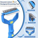 Decyam 3-in-1 Dog Grooming Brush for Shedding