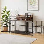 Stylish Wooden Dog Crate with Drawer Storage