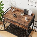 Stylish Wooden Dog Crate with Drawer Storage