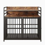 Stylish Wooden Dog Crate with Drawer Storage