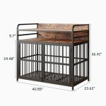 Stylish Wooden Dog Crate with Drawer Storage