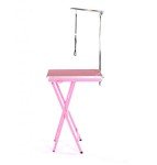Portable Pink Dog Grooming Competition Table