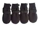 Breathable Black Dog Boots - Set of 4 XL