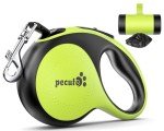 Pecute 26ft Retractable Dog Leash with Poo Bag Holder