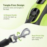 Pecute 26ft Retractable Dog Leash with Poo Bag Holder