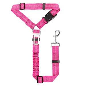 Adjustable Dog Car Seat Belt with Bungee Buffer