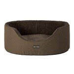 Reversible Washable Dog Bed with Brown Cushion