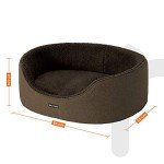 Reversible Washable Dog Bed with Brown Cushion