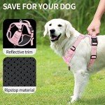 Pink No-Pull Dog Harness with Soft Handle