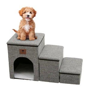 Multifunctional Pet Stairs with Storage for Dogs