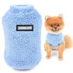 Cozy Sherpa Fleece Dog Sweater Vest - Blue