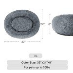 Cozy Faux Fur Calming Donut Pet Bed