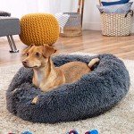Cozy Faux Fur Calming Donut Pet Bed
