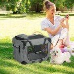 PawHut Portable Foldable Pet Carrier for Small Dogs