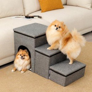 Ezigoo 3-in-1 Dog Steps with Storage Boxes