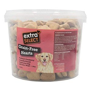 Grain Free Heart-Shaped Turkey & Cranberry Dog Treats