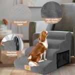 4-Step Dog Steps for Sofa and Bed - Grey