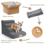 4-Step Dog Steps for Sofa and Bed - Grey