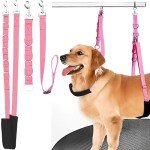Adjustable Dog Grooming Harness - Pink Strap Set