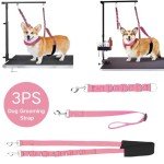 Adjustable Dog Grooming Harness - Pink Strap Set