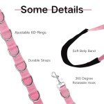 Adjustable Dog Grooming Harness - Pink Strap Set