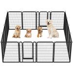 Yaheetech 16-Panel Portable Dog Playpen