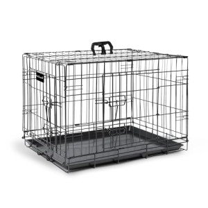 Heavy-Duty 30-Inch Folding Dog Crate with Doors