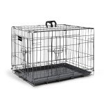 Heavy-Duty 30-Inch Folding Dog Crate with Doors