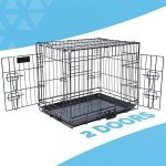Heavy-Duty 30-Inch Folding Dog Crate with Doors