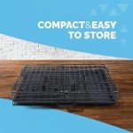 Heavy-Duty 30-Inch Folding Dog Crate with Doors