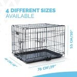 Heavy-Duty 30-Inch Folding Dog Crate with Doors