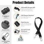 Adjustable Dog Car Harness with Seat Belt Clip