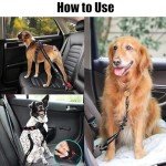 Adjustable Dog Car Harness with Seat Belt Clip