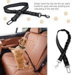 Adjustable Dog Car Harness with Seat Belt Clip