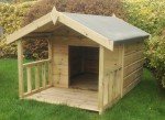 Wooden Apex Dog Kennel with Front Veranda