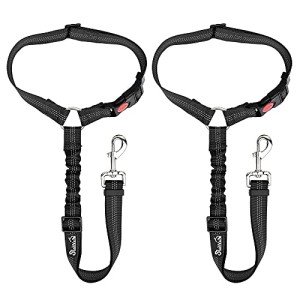 Adjustable Dog Car Seat Belt with Elastic Buffer
